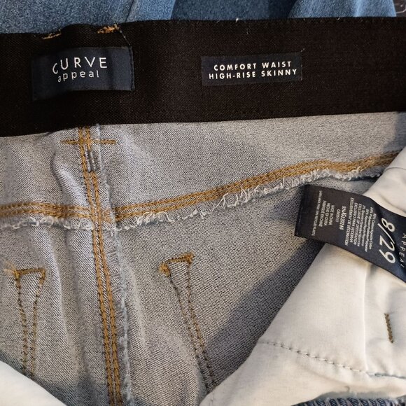 Curve Appeal Comfort Waist High Rise Skinny Jeans Women 8/29 Great Cond - Picture 7 of 7